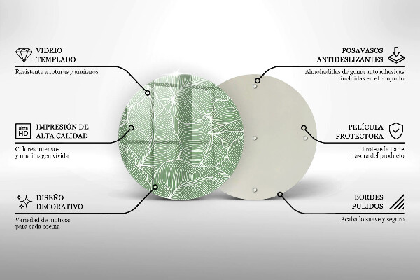 Skärbräda glas unik Linjära blad