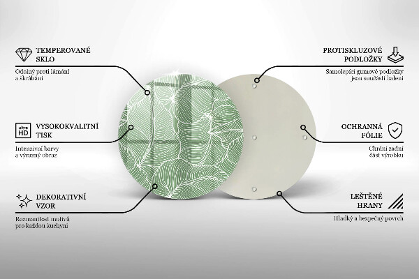 Skärbräda glas unik Linjära blad