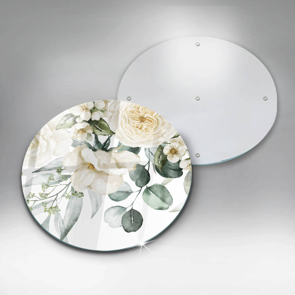 Skärbräda glas unik Akvarell blommor