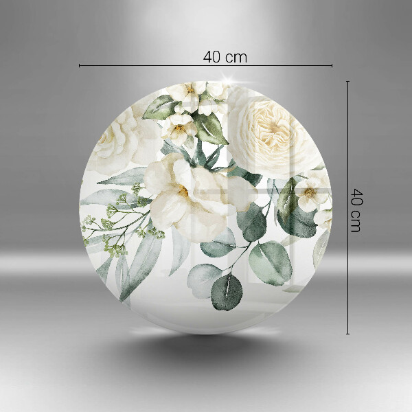 Skärbräda glas unik Akvarell blommor