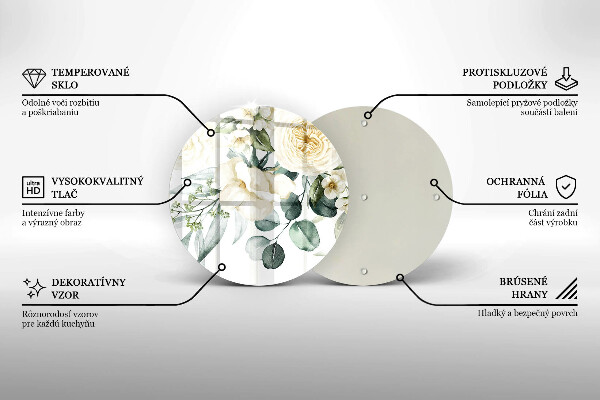 Skärbräda glas unik Akvarell blommor