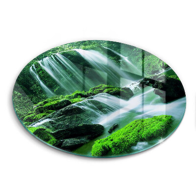 Skärbräda glas unik Vilda vattenfall i djungeln