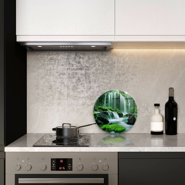 Skärbräda glas unik Vilda vattenfall i djungeln