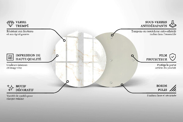 Skärbräda glas unik Elegant marmorsten