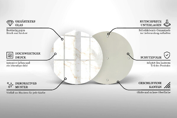 Skärbräda glas unik Elegant marmorsten