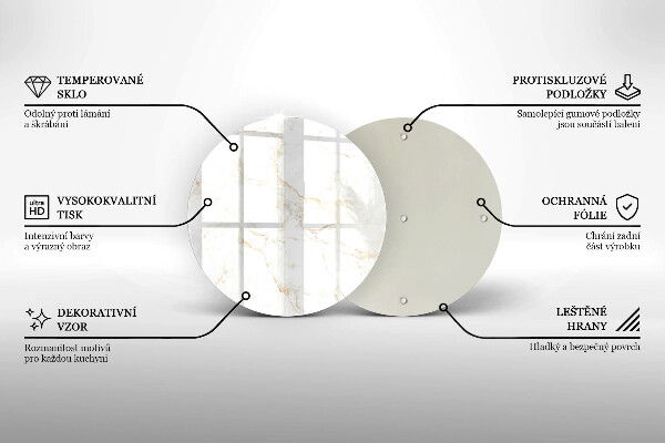 Skärbräda glas unik Elegant marmorsten
