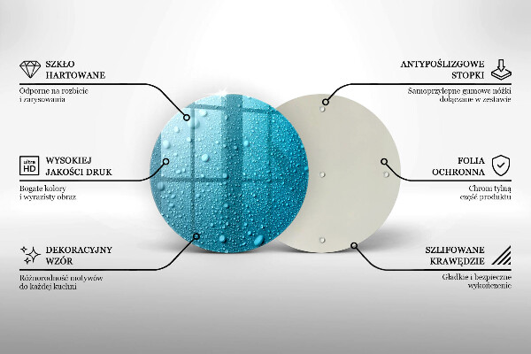 Skärbräda glas unik Vattendroppar
