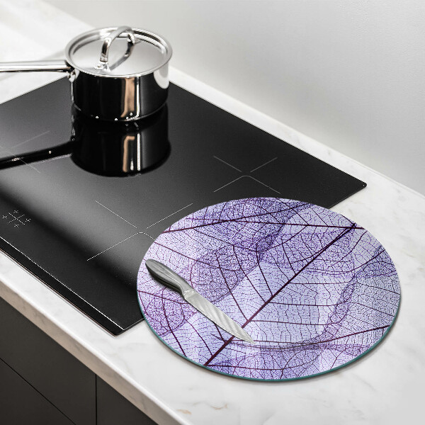 Skärbräda glas unik Blad med ådror