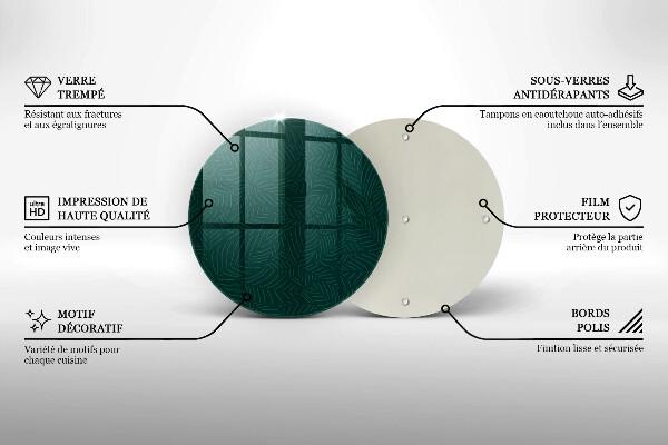 Skärbräda glas unik Minimalistiska blad
