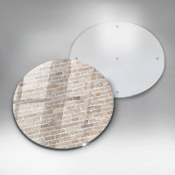 Skärbräda glas unik Ljus tegelvägg