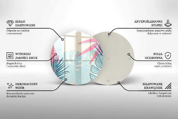 Skärbräda glas unik Pastellblad