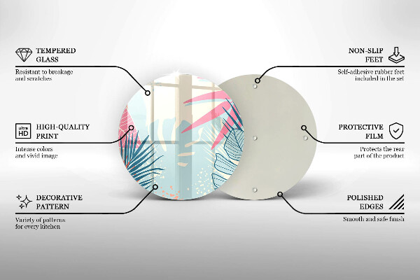 Skärbräda glas unik Pastellblad