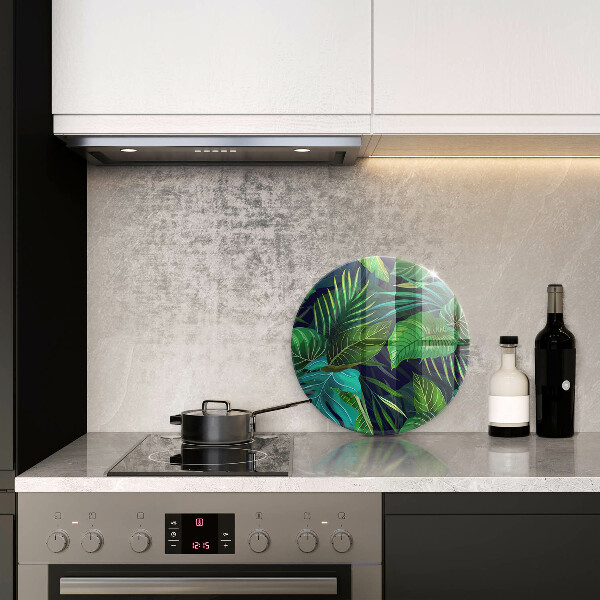 Skärbräda glas unik Djungel löv illustration