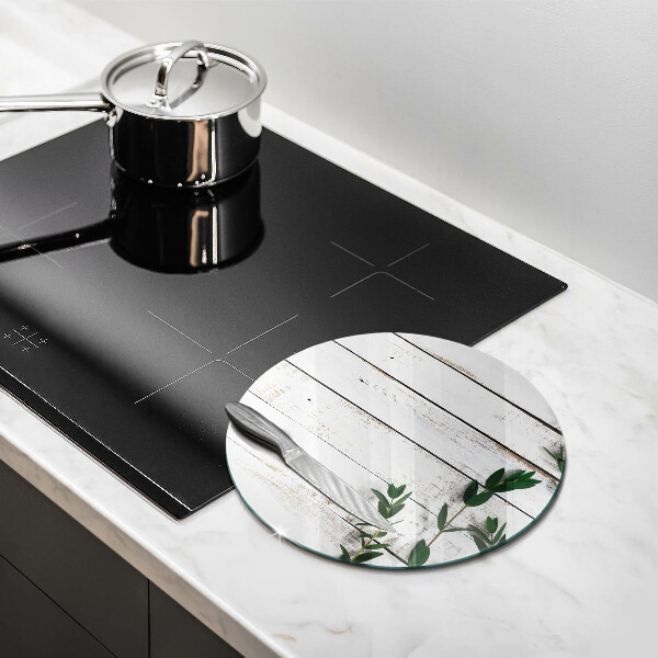 Skärbräda glas unik Gamla brädor och löv