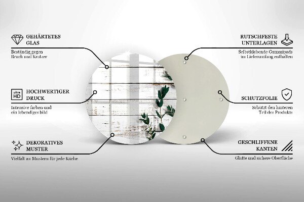 Skärbräda glas unik Gamla brädor och löv