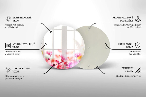 Skärbräda glas unik Blomsteräng
