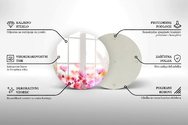 Skärbräda glas unik Blomsteräng