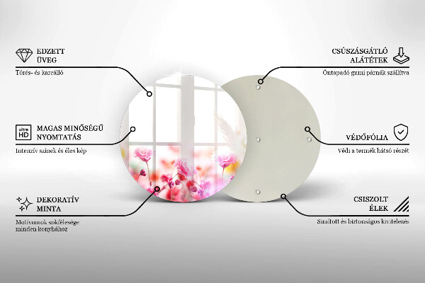 Skärbräda glas unik Blomsteräng