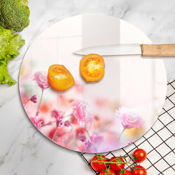 Skärbräda glas unik Blomsteräng