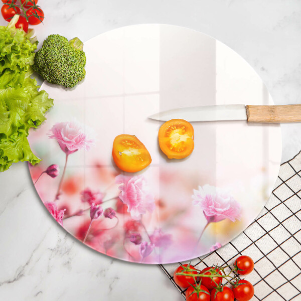 Skärbräda glas unik Blomsteräng