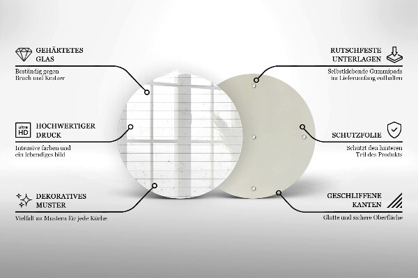 Skärbräda glas unik Moderna ljusa brädor