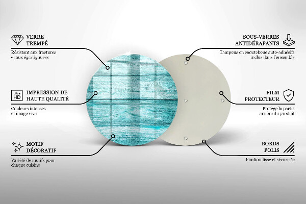 Skärbräda glas unik Vintage träskivor