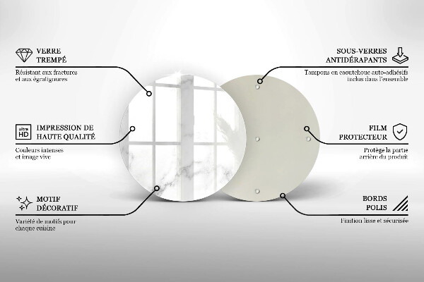 Skärbräda glas unik Modern marmor