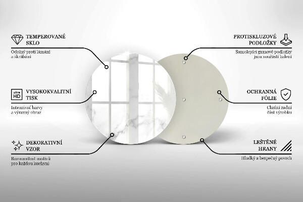 Skärbräda glas unik Modern marmor