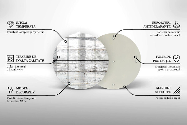 Skärbräda glas unik Ljusa träskivor