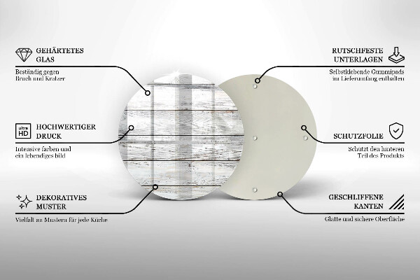 Skärbräda glas unik Ljusa träskivor