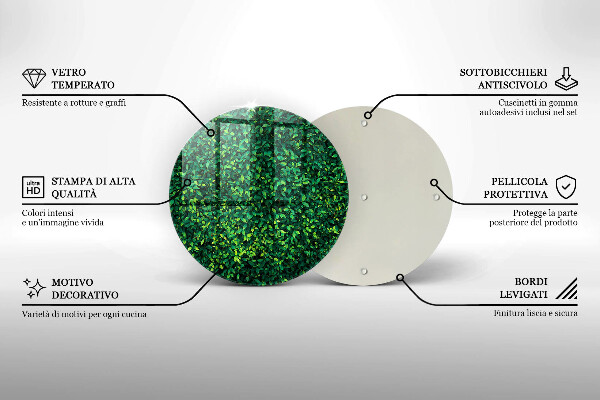 Skärbräda glas unik Plantera med små blad