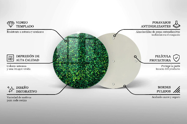 Skärbräda glas unik Plantera med små blad