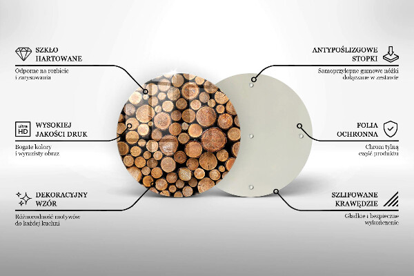 Skärbräda glas unik Trädstammar