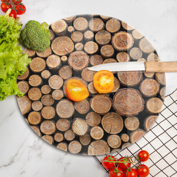 Skärbräda glas unik Trädstammar