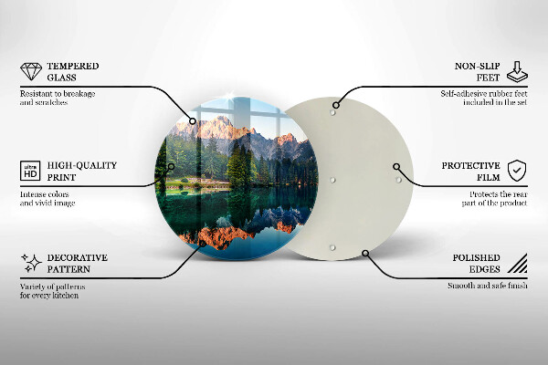 Skärbräda glas unik Skog och fjällsjö
