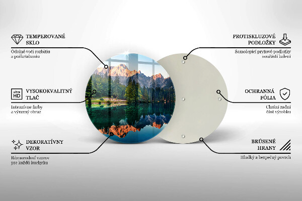 Skärbräda glas unik Skog och fjällsjö