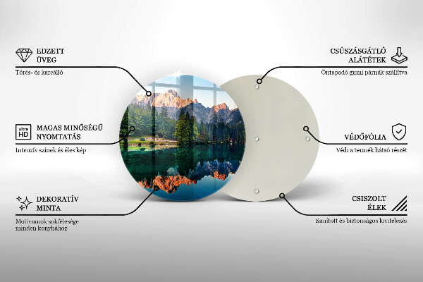 Skärbräda glas unik Skog och fjällsjö