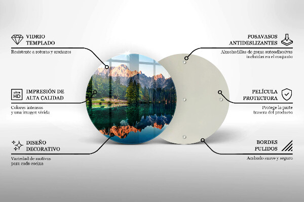 Skärbräda glas unik Skog och fjällsjö