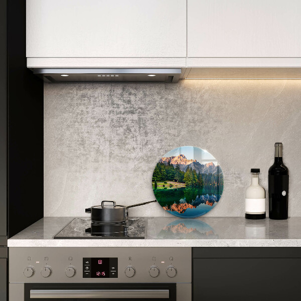 Skärbräda glas unik Skog och fjällsjö