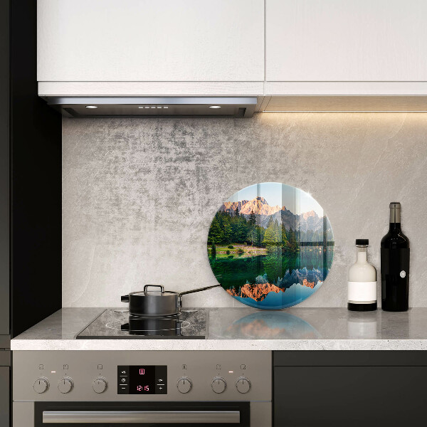 Skärbräda glas unik Skog och fjällsjö