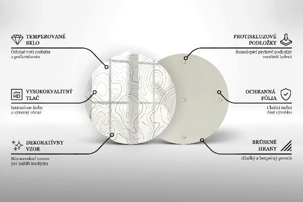 Skärbräda glas unik Line art design