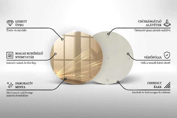 Skärbräda glas unik Modern abstraktion
