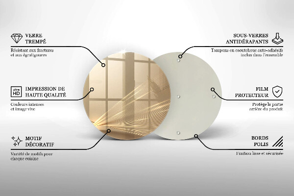 Skärbräda glas unik Modern abstraktion