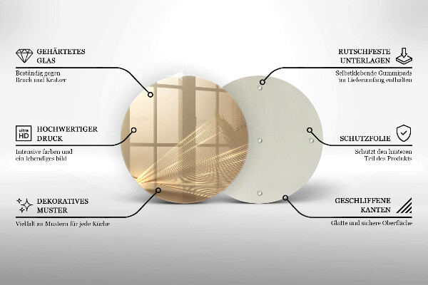 Skärbräda glas unik Modern abstraktion