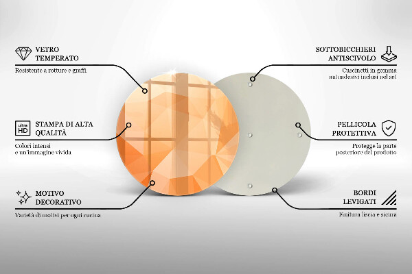 Skärbräda glas unik Geometrisk bakgrund