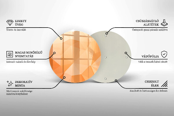 Skärbräda glas unik Geometrisk bakgrund