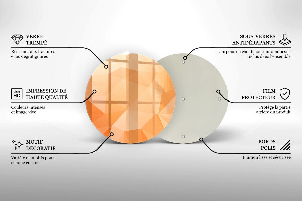 Skärbräda glas unik Geometrisk bakgrund