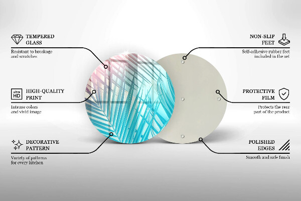 Skärbräda glas unik Pastellblad