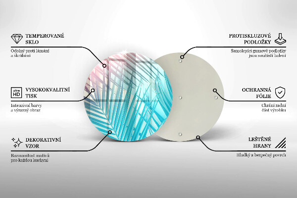 Skärbräda glas unik Pastellblad