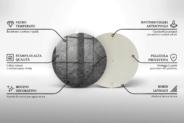 Skärbräda glas unik Sten textur